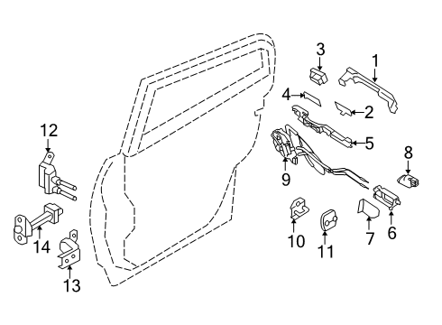 2022 Infiniti Q50 Lock & Hardware Diagram 2