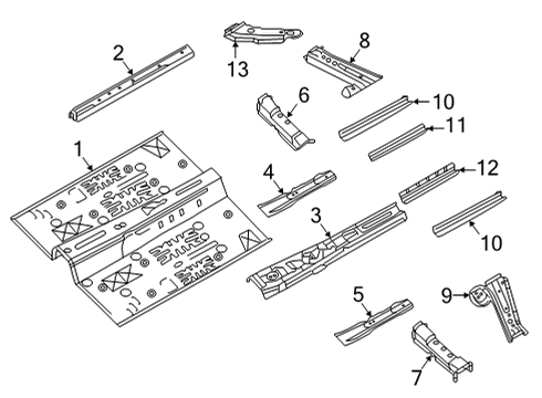 2024 Infiniti QX55 Floor & Rails Diagram