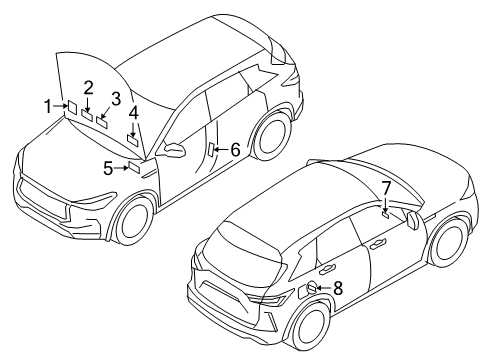 2020 Infiniti QX50 Label-Caution,Air Conditioner Diagram for 27090-E957D