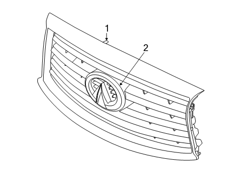 2020 Infiniti QX60 Grille & Components Diagram