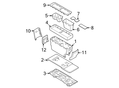 2023 Infiniti QX60 Front Console, Rear Console Diagram 3