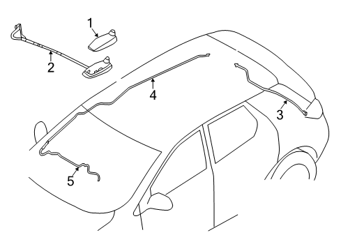 2022 Infiniti QX55 Antenna Assy-Satellite Diagram for 28208-5VG0B