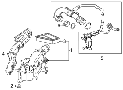 2017 Infiniti QX30 Grommet Diagram for 23773-93C0N