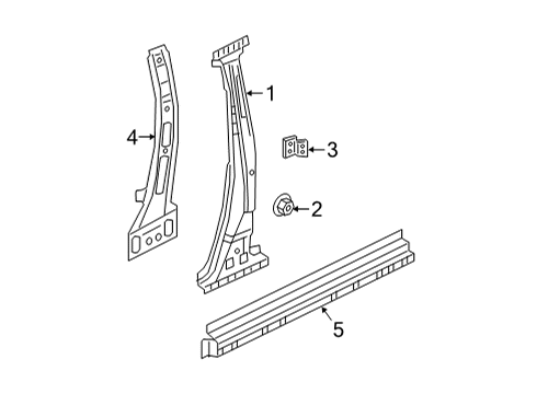 2024 Infiniti QX55 Center Pillar & Rocker Diagram