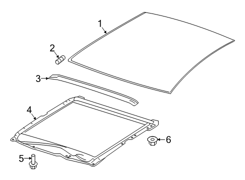 2019 Infiniti QX30 Shade Assy-Sunroof Diagram for 91250-5DA0E