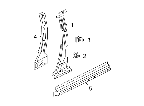 2020 Infiniti QX50 Center Pillar & Rocker Diagram