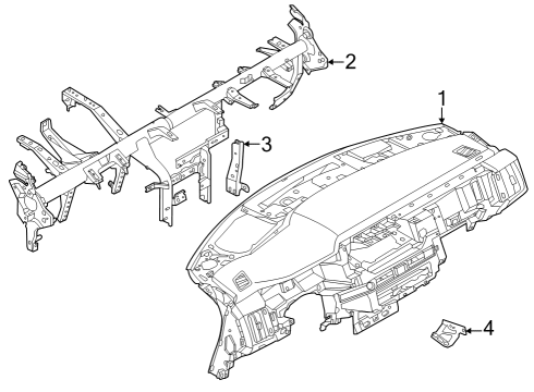 2023 Infiniti QX60 Cluster & Switches, Instrument Panel Diagram 2