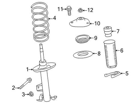 2023 Infiniti QX55 Struts & Components - Front Diagram