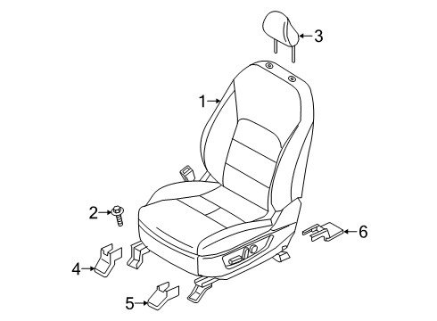 2019 Infiniti QX50 Seat-Front LH Diagram for 87050-5NC5A