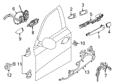 2019 Infiniti QX60 Camera Assy-Back View Diagram for 28442-3JA3C