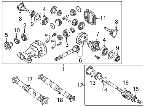 2020 Infiniti QX80 Axle & Differential - Rear Diagram