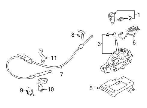 2020 Infiniti QX80 Indicator Assy-Auto Transmission Control Diagram for 96940-6JE0A