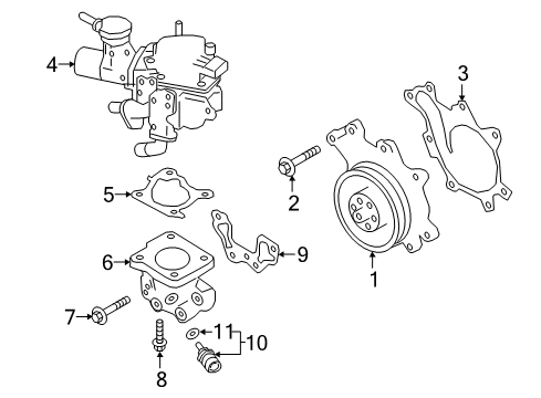 2022 Infiniti Q50 Water Pump Diagram