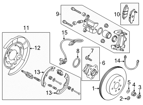 2013 Infiniti M37 HOSE ASSY-BRAKE,REAR Diagram for 46210-1MA1D