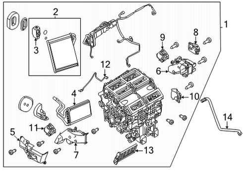 2022 Infiniti QX60 ACTUATOR ASSY-MODE Diagram for 27731-6RF0A