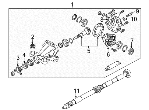 2020 Infiniti Q60 Axle & Differential - Rear Diagram