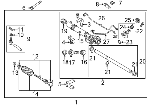 2014 Infiniti QX80 Gear & Linkage Diagram for 49001-1LA2B