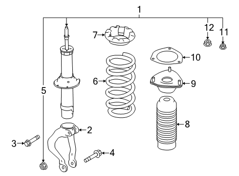 2020 Infiniti Q60 Struts & Components - Front Diagram 2