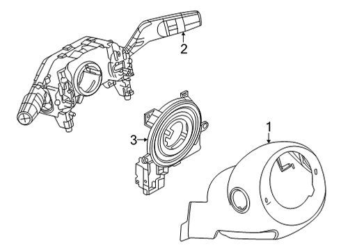 2022 Infiniti QX60 SENSOR ASSY-STEERING ANGLE Diagram for 47945-6RA0A