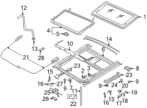 1997 Infiniti I30 Stopper-Guide Diagram for K1363-01U10