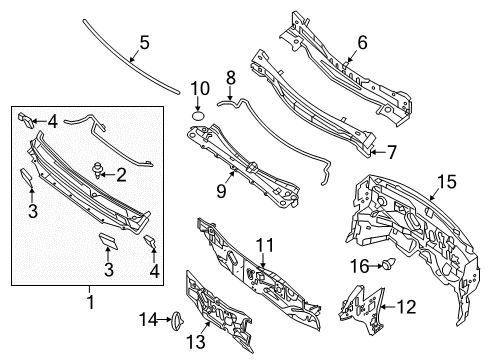 2020 Infiniti QX60 Cowl Diagram