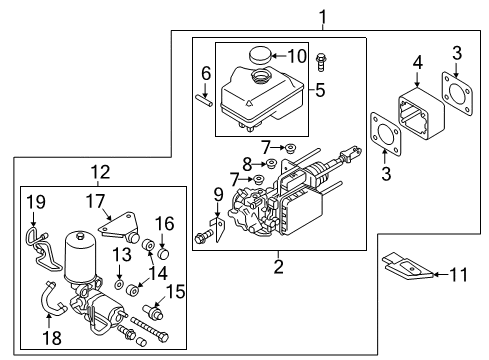 2020 Infiniti QX80 Cylinder Assy-Brake Master Diagram for 46010-6JL1B