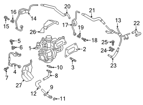 2024 Infiniti QX55 Turbocharger & Components Diagram