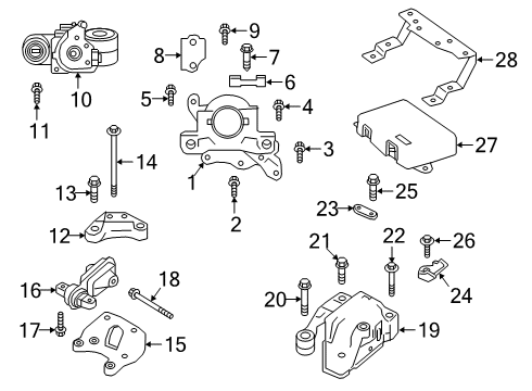 2020 Infiniti QX50 Engine & Trans Mounting Diagram