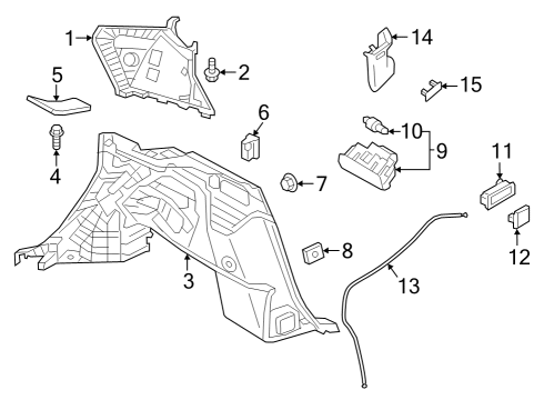 2019 Infiniti QX50 Escutcheon-Tilt Lever Diagram for 88935-5NB0A