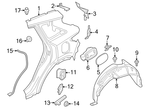 2022 Infiniti QX50 LID ASSY-FUEL FILLER Diagram for 78832-5NA3B