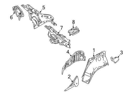 2018 Infiniti QX30 Pillar Rear Inner R Diagram for G6630-5DAMB