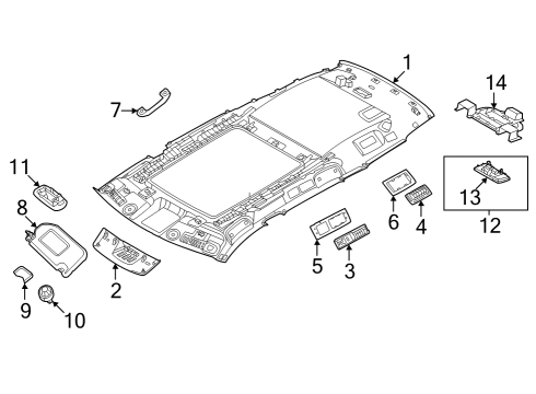 2022 Infiniti QX60 Cover-Rain Sensor Diagram for 26498-6SA0A