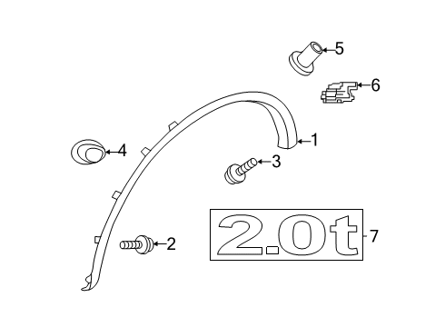 2020 Infiniti QX50 Exterior Trim - Fender Diagram