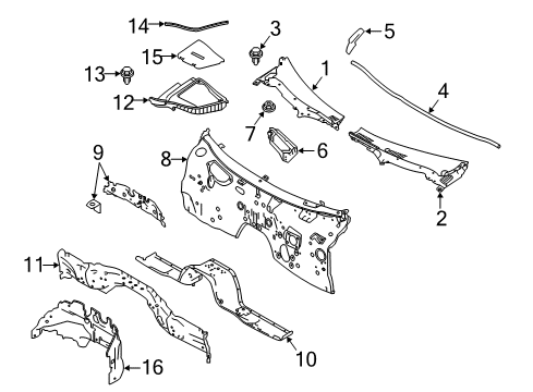 2020 Infiniti Q60 Cowl Diagram