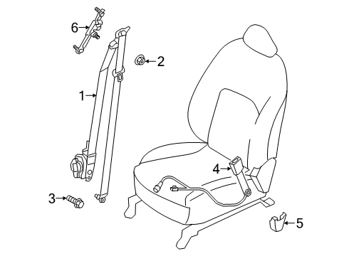 2020 Infiniti QX50 Front Seat Belts Diagram