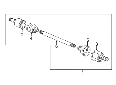 2021 Infiniti QX50 Drive Axles - Front Diagram 1