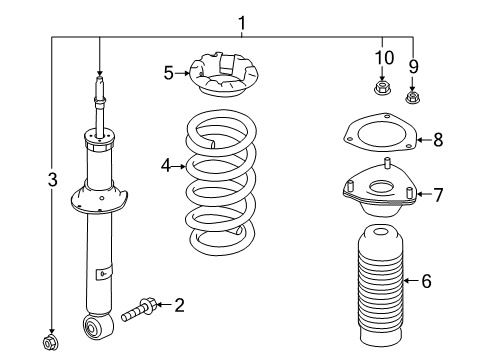 2020 Infiniti Q60 Struts & Components - Front Diagram 4