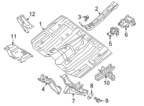 2018 Infiniti QX60 Bracket Assy-Instrument Stay Diagram for G4368-9NPMA