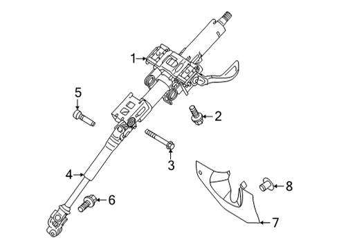 2022 Infiniti QX60 Nut-Lock,Front Wheel Bearing Diagram for 40262-6RA0A