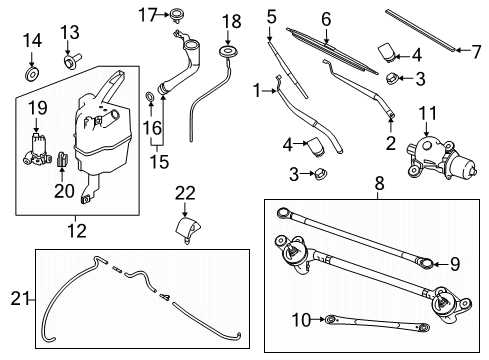 2022 Infiniti QX60 NUT Diagram for 01221-A6011