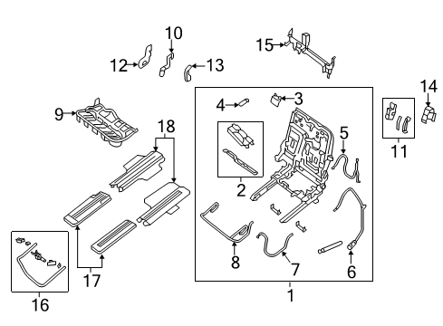 2020 Infiniti QX60 Second Row Seats Diagram 4