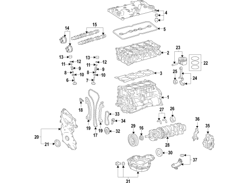 2021 Infiniti QX50 Lifter-Valve Diagram for 13231-6RC0A