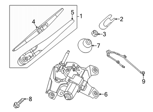 2024 Infiniti QX55 Wiper & Washer Components Diagram 1