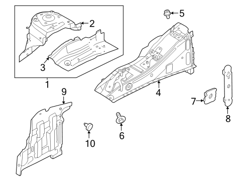 2023 Infiniti QX60 Structural Components & Rails Diagram 1