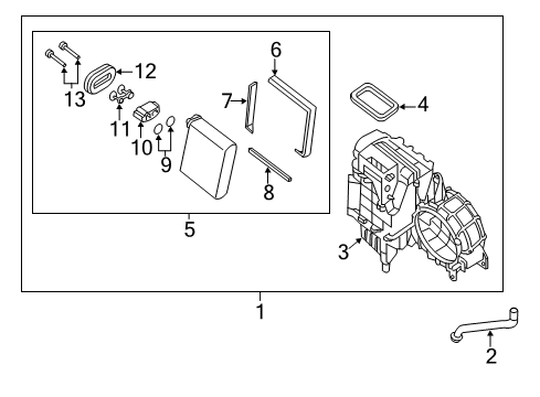 2020 Infiniti QX60 A/C Evaporator Diagram 2