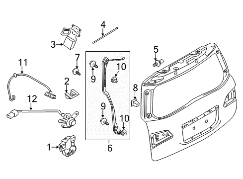 2022 Infiniti QX80 Lift Gate Diagram 3