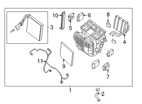 2020 Infiniti QX60 HVAC Case Diagram