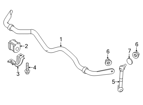 2020 Infiniti Q60 Rear Suspension Components, Lower Control Arm, Upper Control Arm, Stabilizer Bar Diagram 3