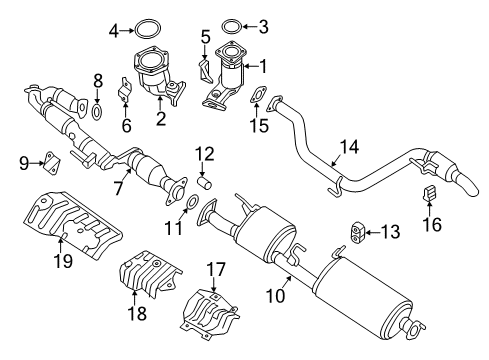 2020 Infiniti QX60 Exhaust Components Diagram