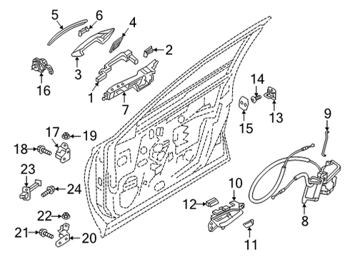 2022 Infiniti QX55 Rear Door Diagram 1